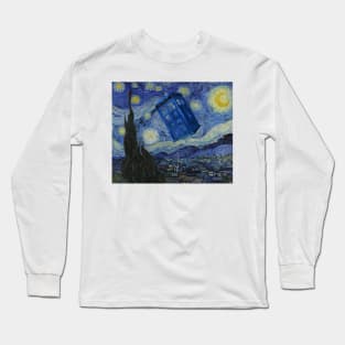 Starry Night Tardis Long Sleeve T-Shirt